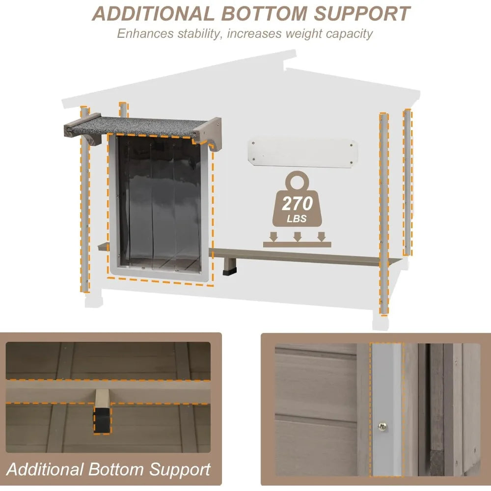 Outdoor Extra Large Dog House With Removable Floor