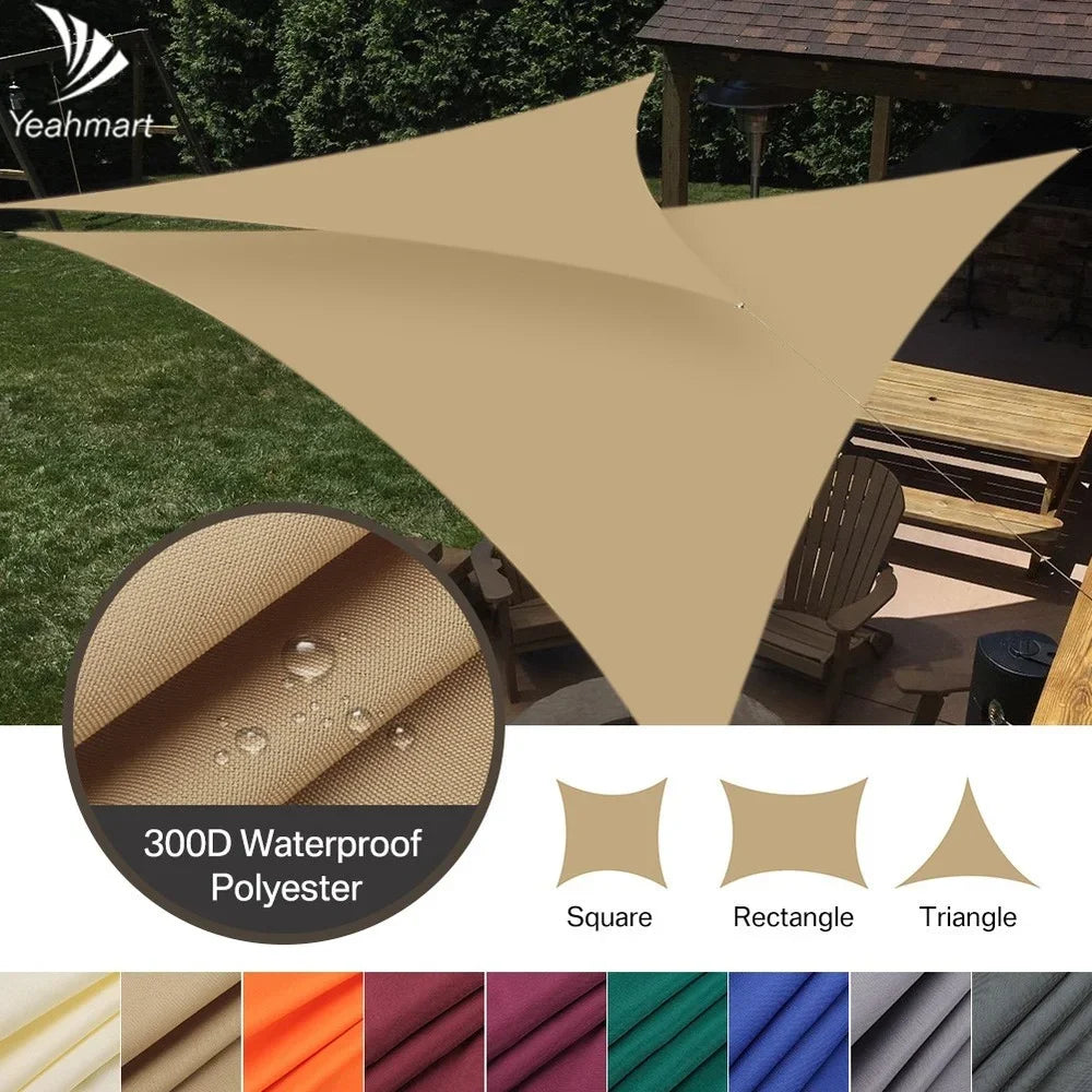 Sun Shade Triangle Sail 5x5x5 to 2x2x2M Outdoor Canopy