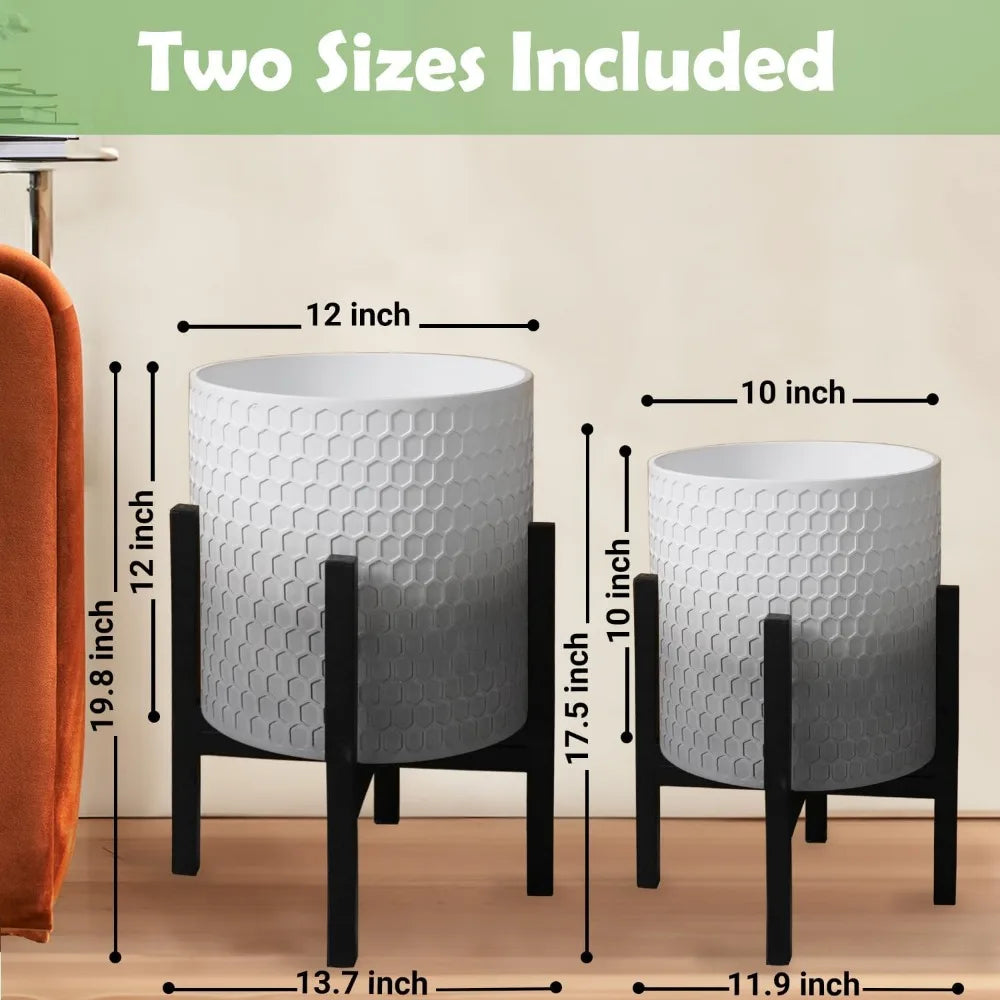 Honeycomb Gradient Planter With Stand 10 And 12 Inches
