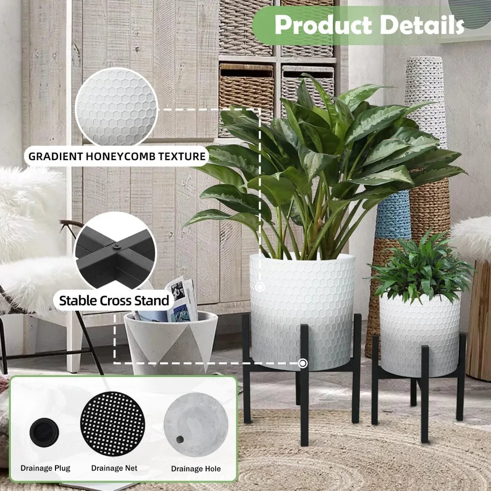 Honeycomb Gradient Planter With Stand 10 And 12 Inches