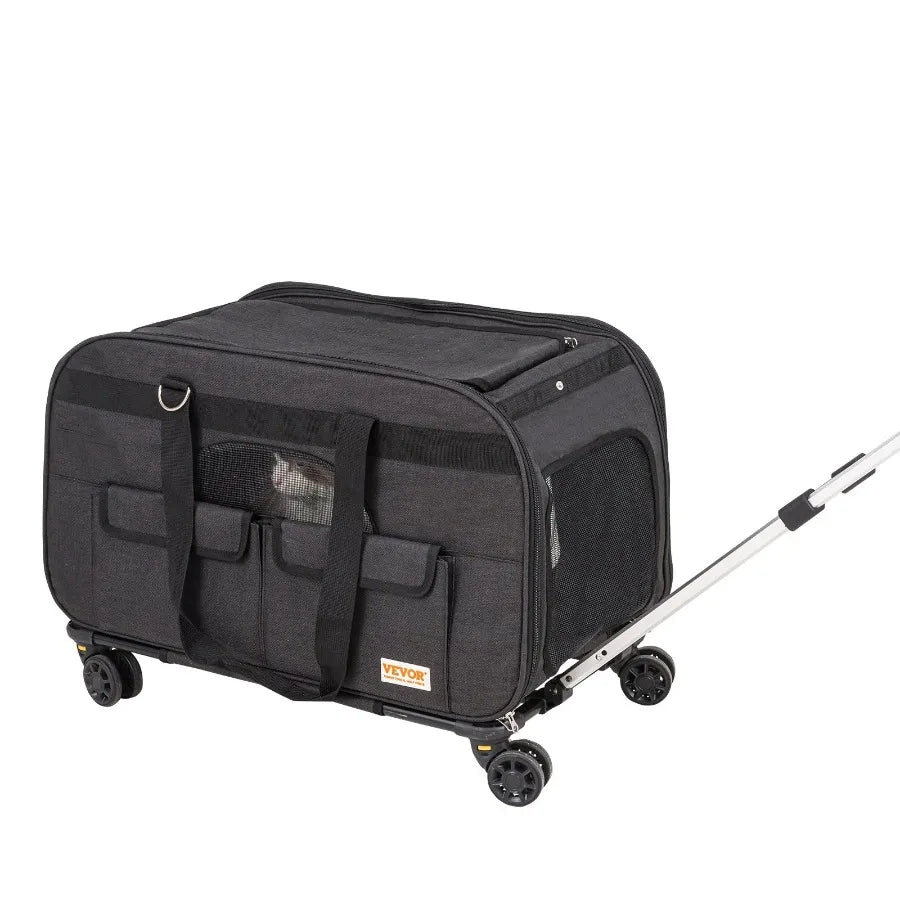 Hign Concerned Chemical Cat Carrier With Wheels And Handle