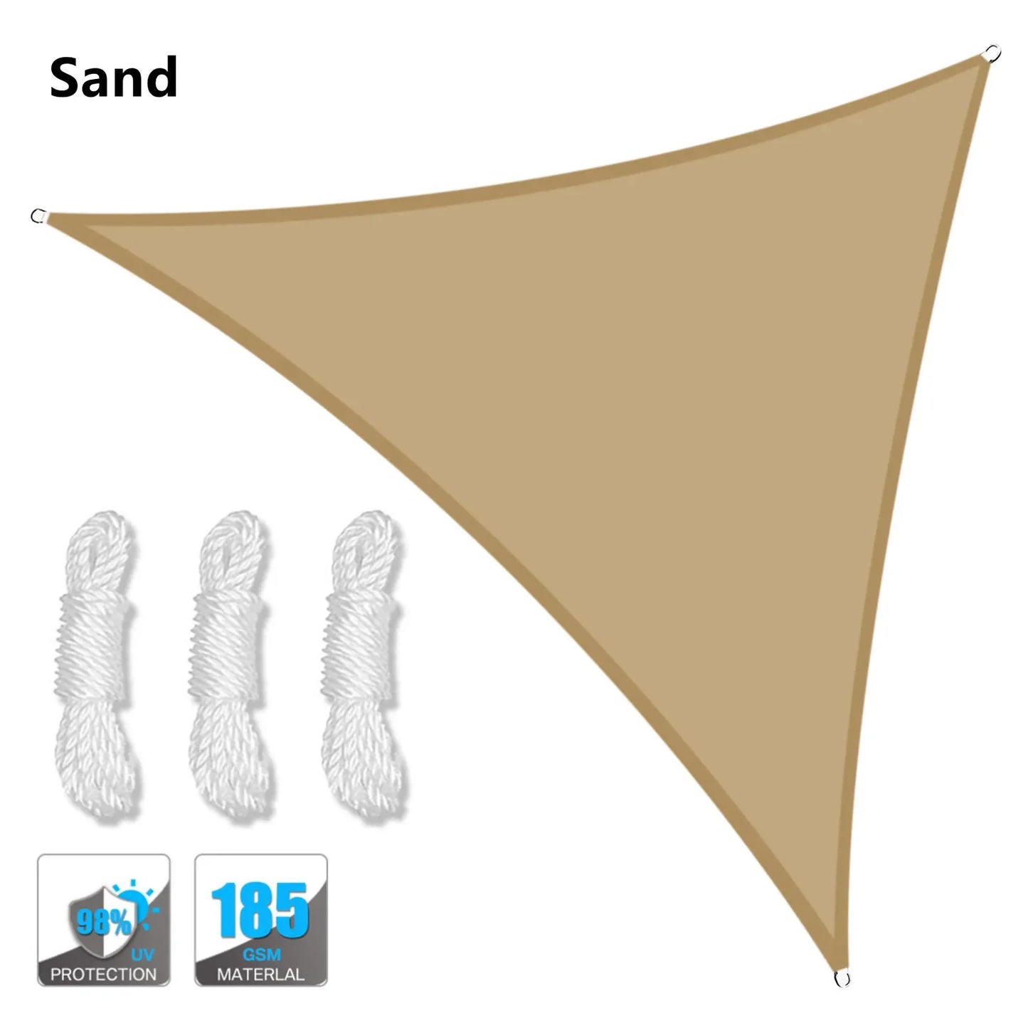 Waterproof Triangle Sun Shelter Shade Sail for Patio