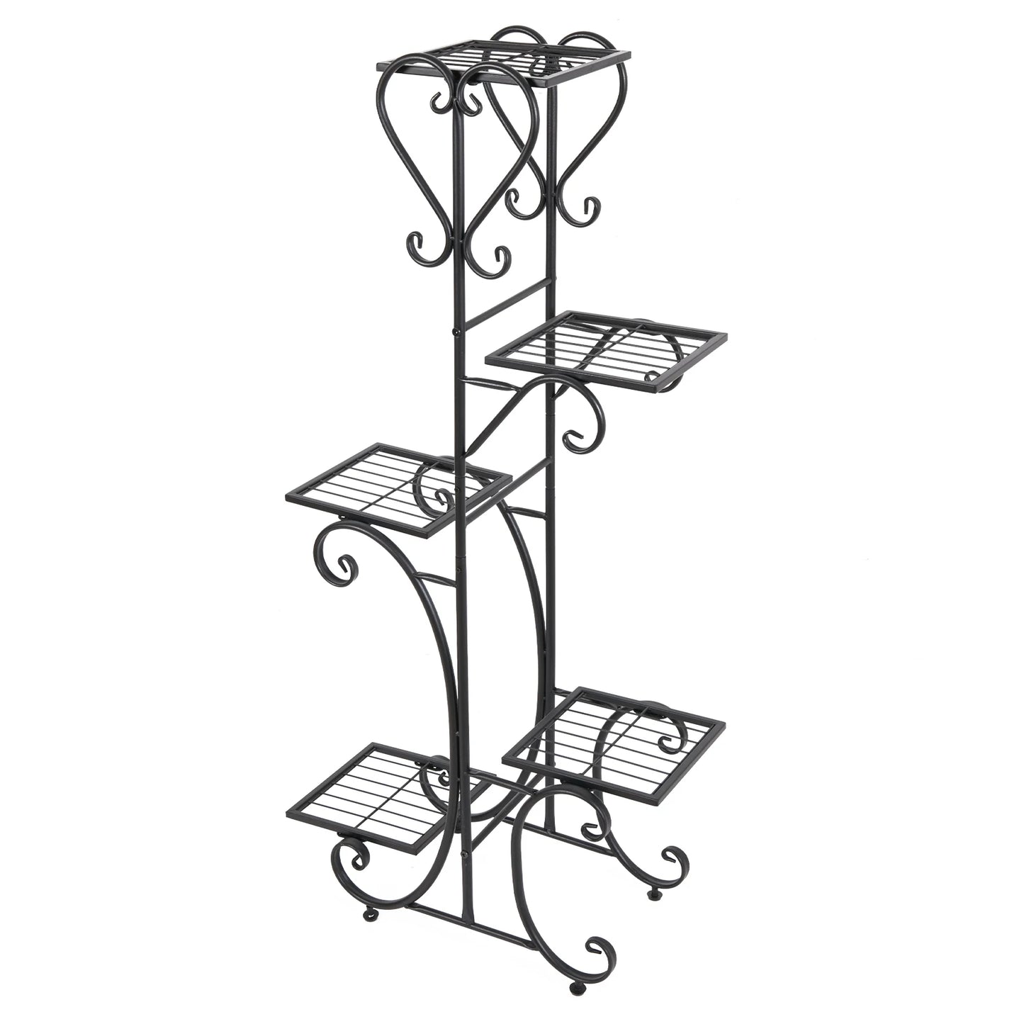 Wisfor Five Tier Metal Plant Shelf Display Rack Stand