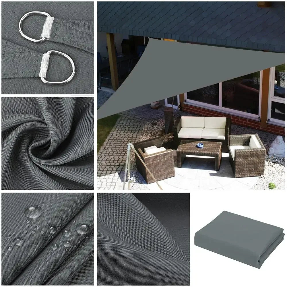 Sun Shade Triangle Sail 5x5x5 to 2x2x2M Outdoor Canopy