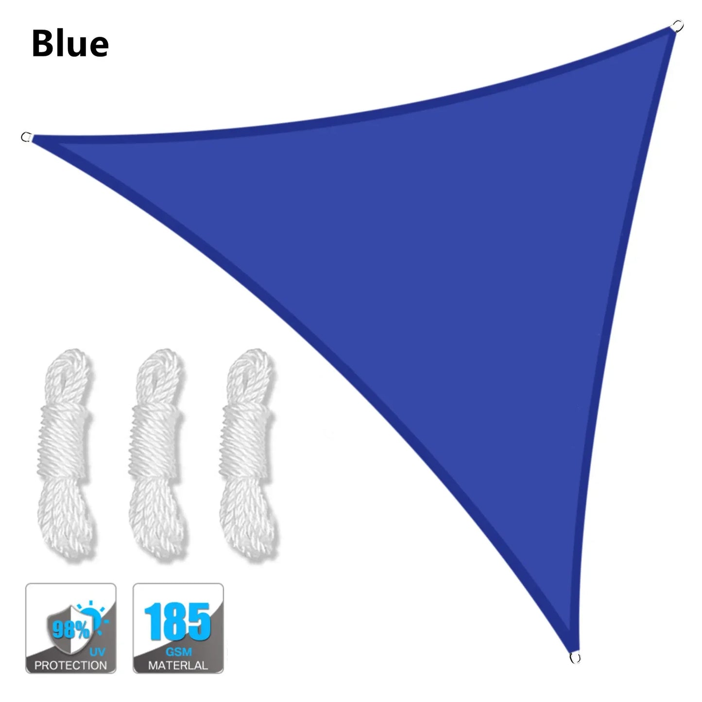 Sun Shade Triangle Sail 5x5x5 to 2x2x2M Outdoor Canopy