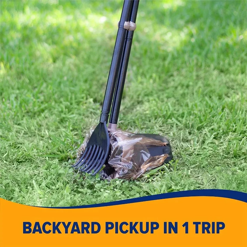 Pooper Scooper Swivel Bin And Rake Dog Black Includes Bags