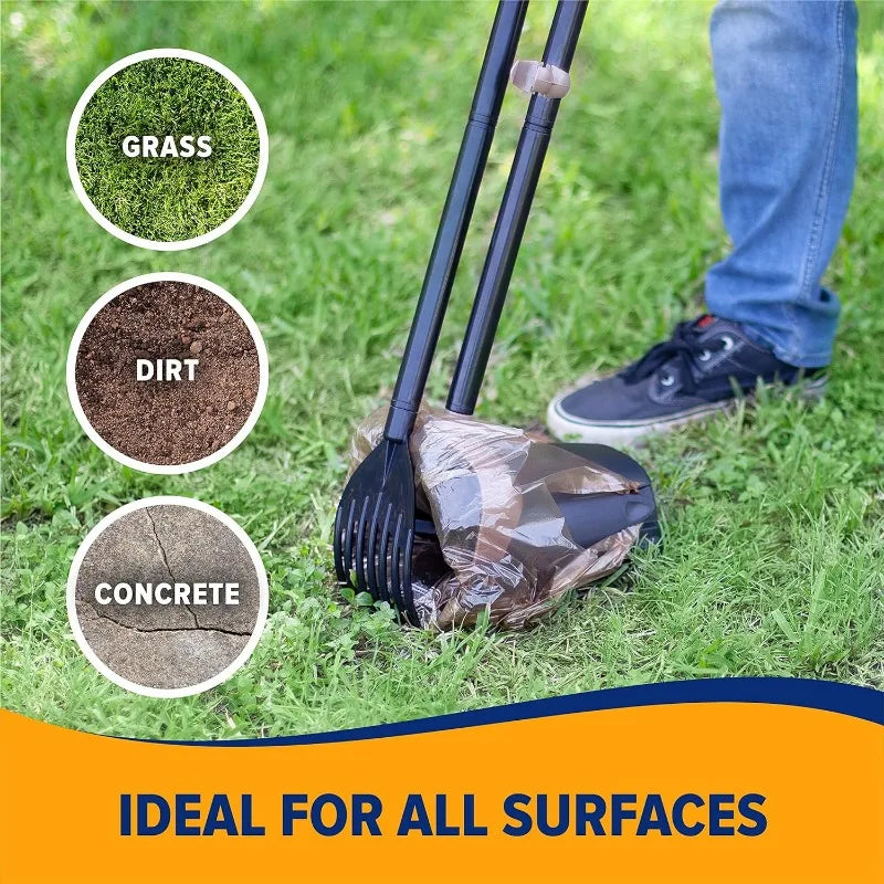 Pooper Scooper Swivel Bin And Rake Dog Black Includes Bags