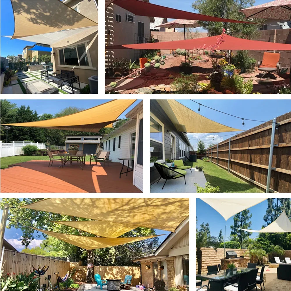 Sun Shade Triangle Sail 5x5x5 to 2x2x2M Outdoor Canopy