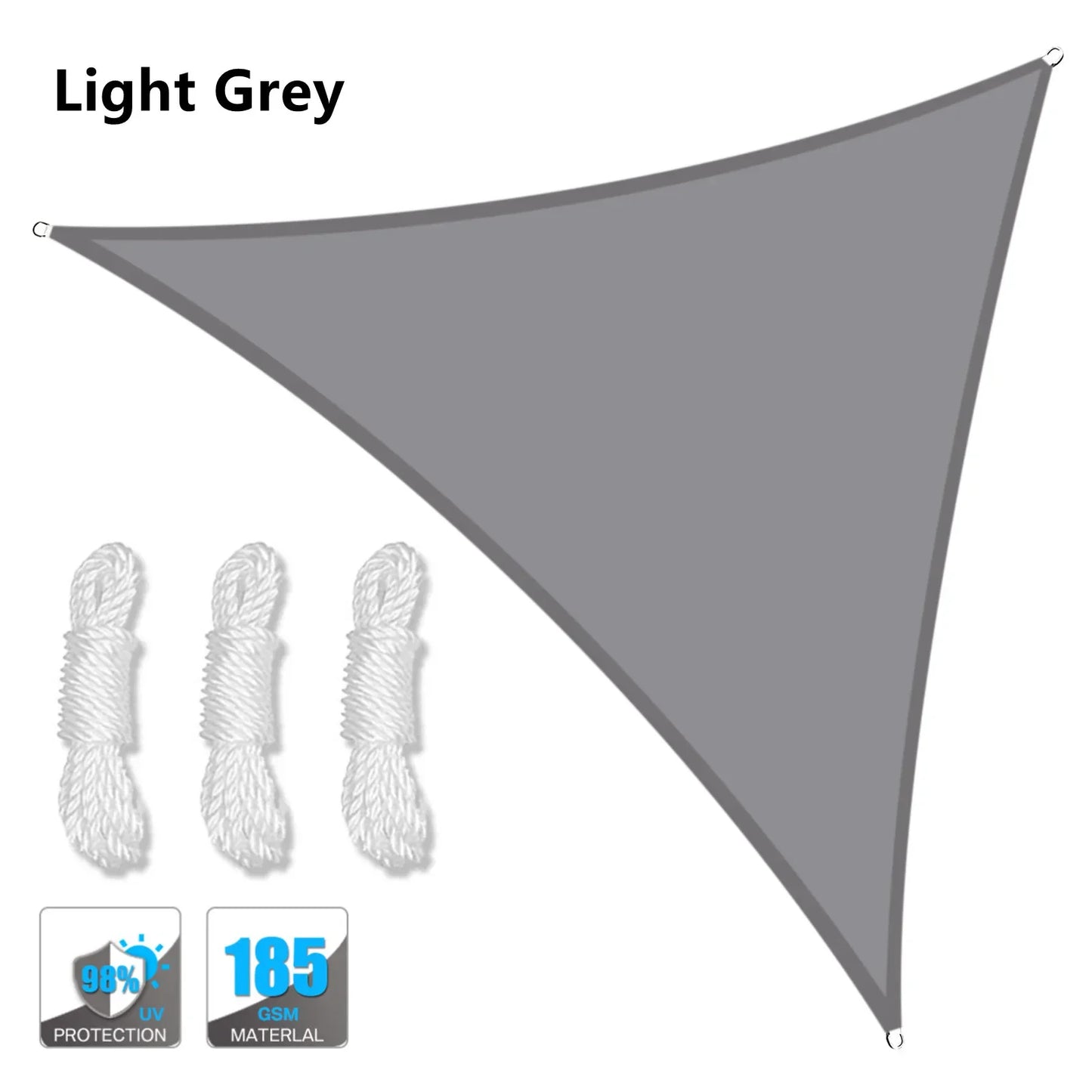 Sun Shade Triangle Sail 5x5x5 to 2x2x2M Outdoor Canopy