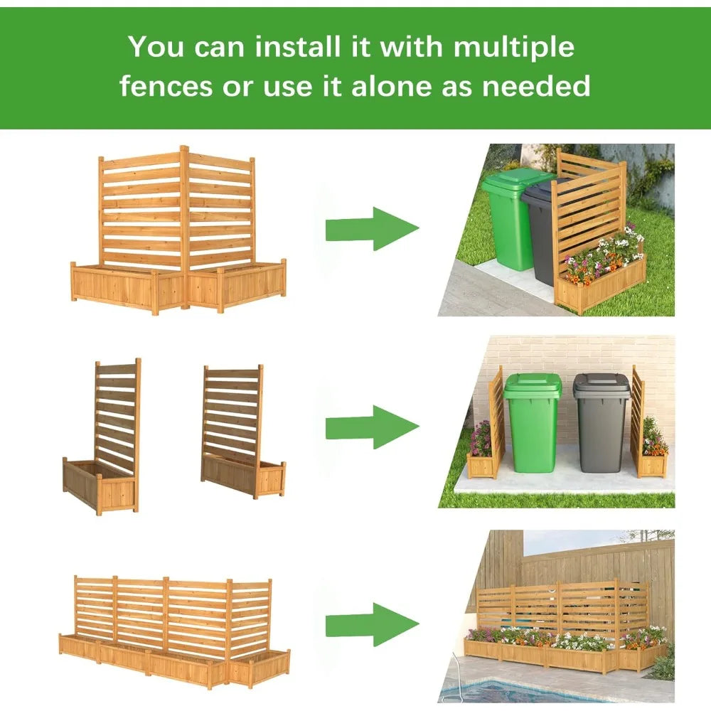 Air Conditioner Fence Privacy Screen No Dig Kit Planter Box