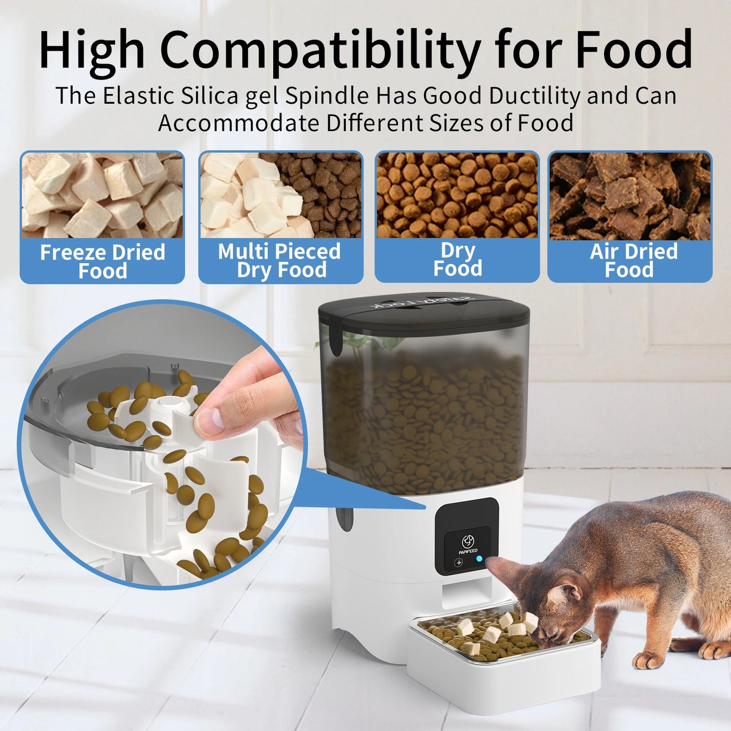 Smart WiFi Cat Feeder With App Control Remote Feeding