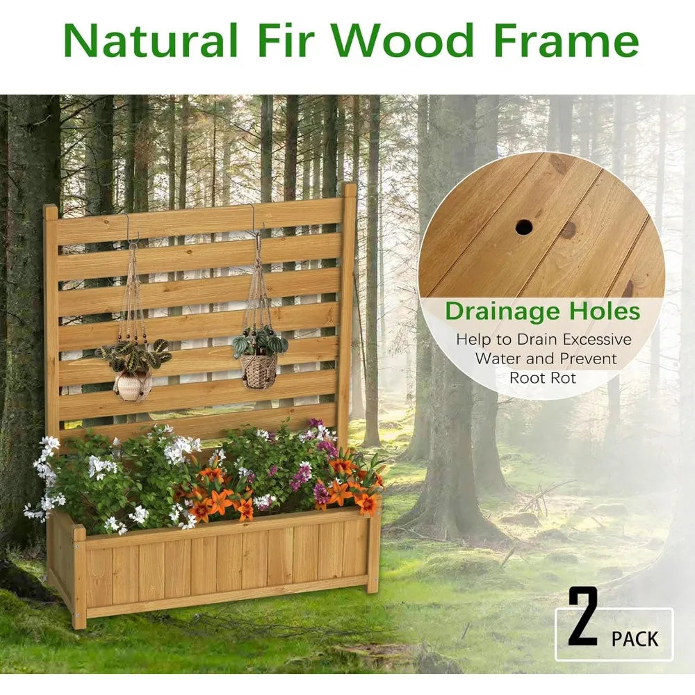 Air Conditioner Fence Privacy Screen No Dig Kit Planter Box