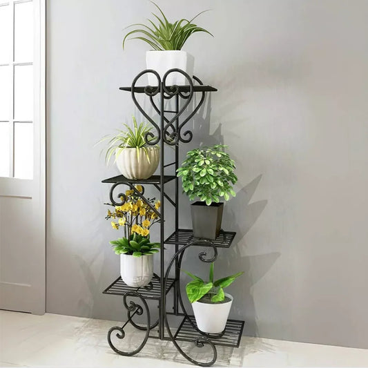 Wisfor Five Tier Metal Plant Shelf Display Rack Stand