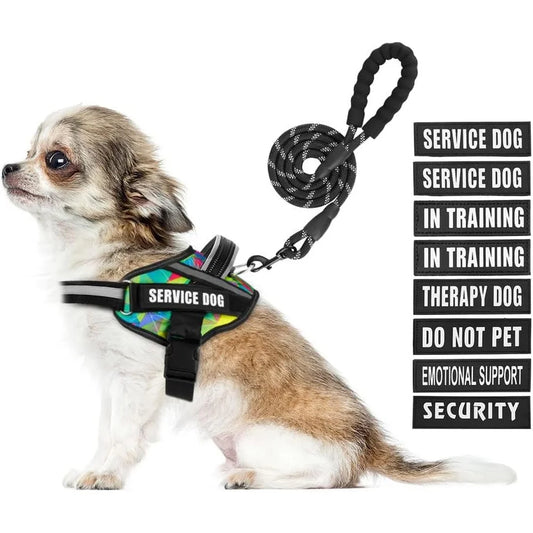 Perfect Pet Supplies Service Dog Harness Leash Reflective